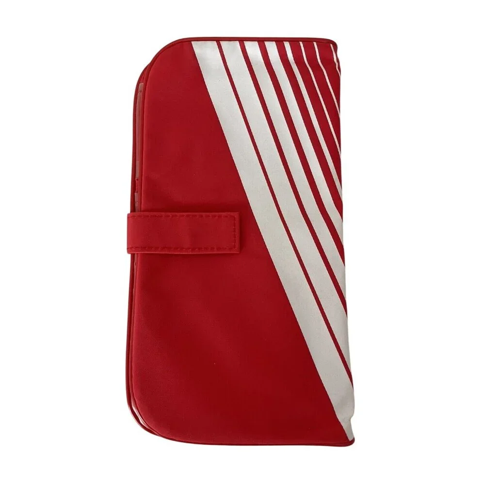 Vintage Globus Travel Organizer Red & White Vinyl 80s Airline Souvenir With Mult - Picture 2 of 10